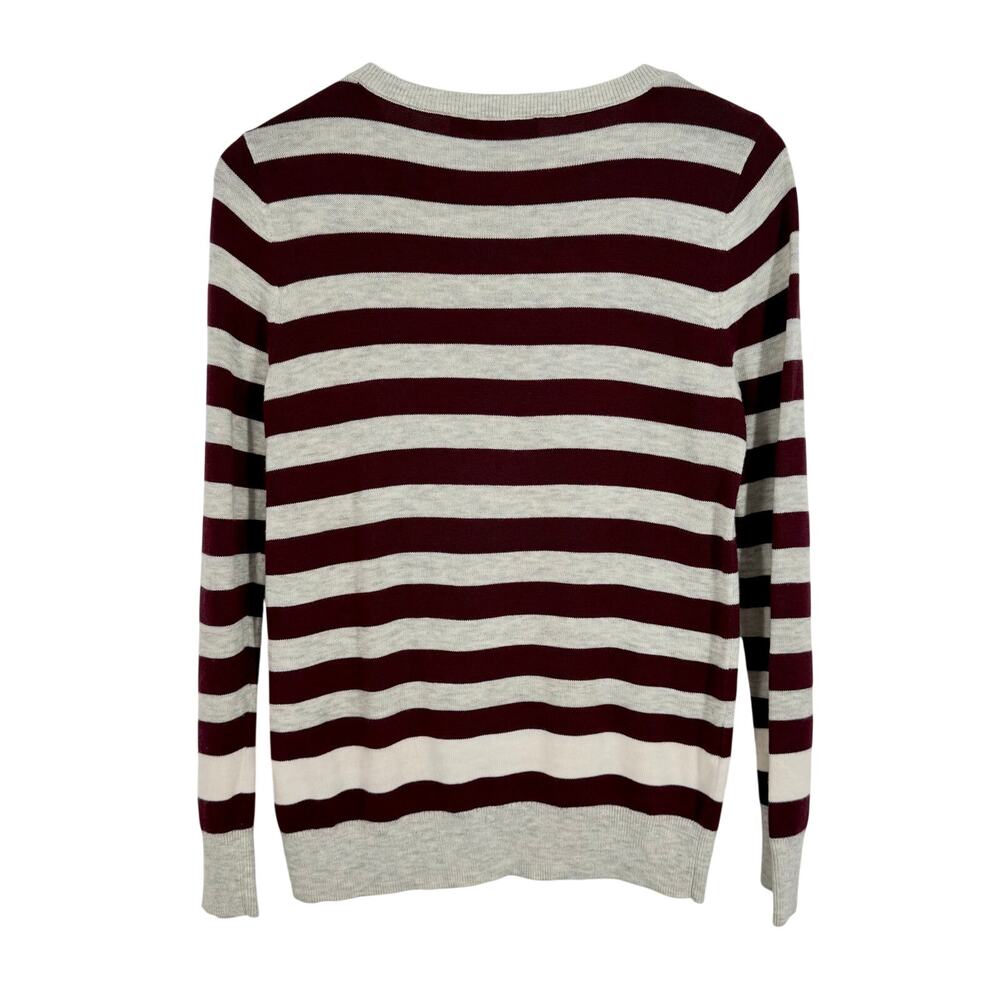 Ann Taylor LOFT Sz Small Red/Cream Pug Dog Sweater Shirt Top Winter Christmas - Picture 7 of 7
